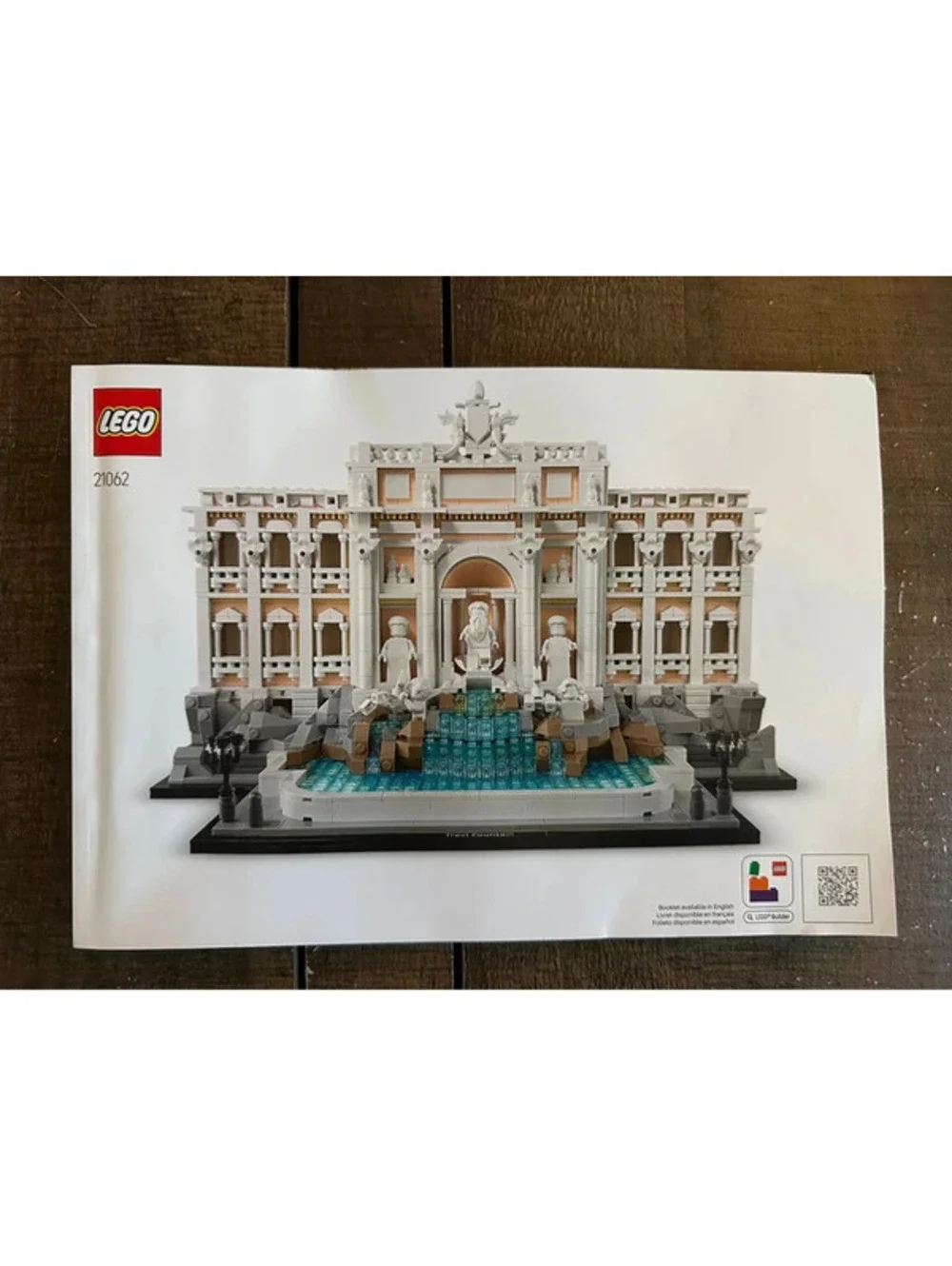 LEGO Architecture Trevi Fountain 21062 Instruction Manual Booklet Only 2025